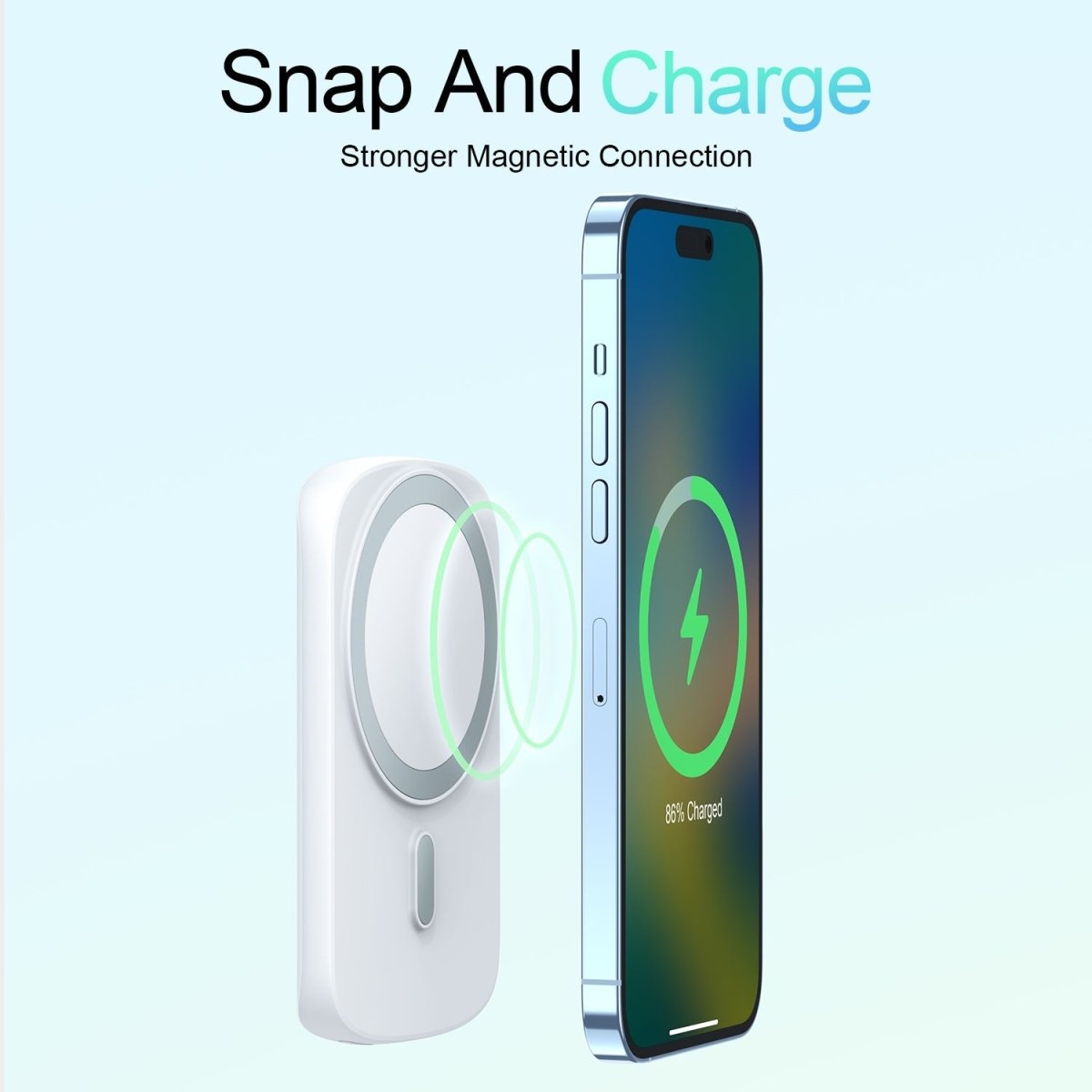 Best Magnetic Wireless Power Bank for iPhone with Ring Holder 6000mAh In Pakistan