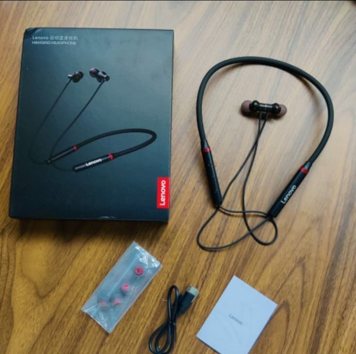 Best Original Lenovo HE05X Bluetooth HIFI Sound Magnetic Neckband Headphone In Pakistan