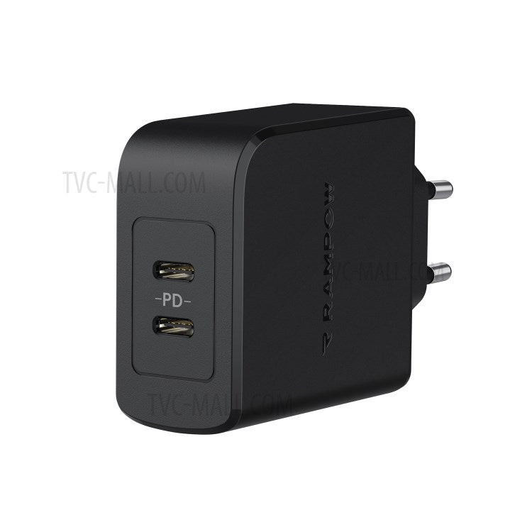 Best RAMPOW 36W Dual Port Type C Wall Charger In Pakistan