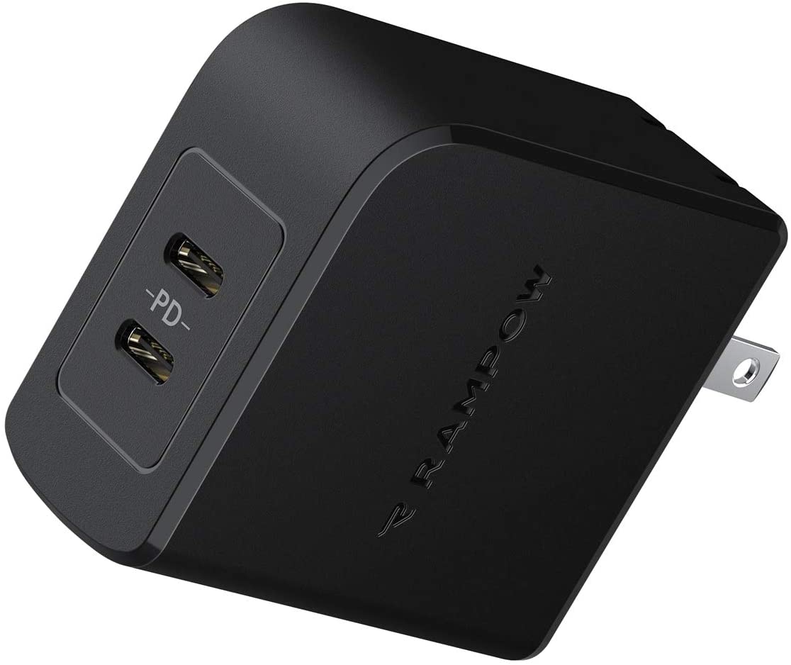 Best RAMPOW 36W Dual Port Type C Wall Charger In Pakistan