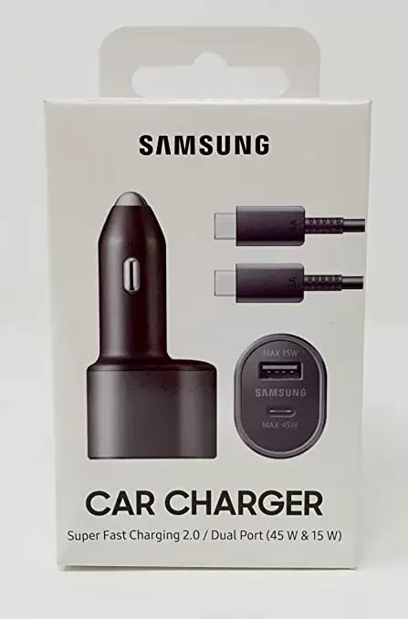 Best Samsung Car Charger Dual USB 45Watt In Pakistan