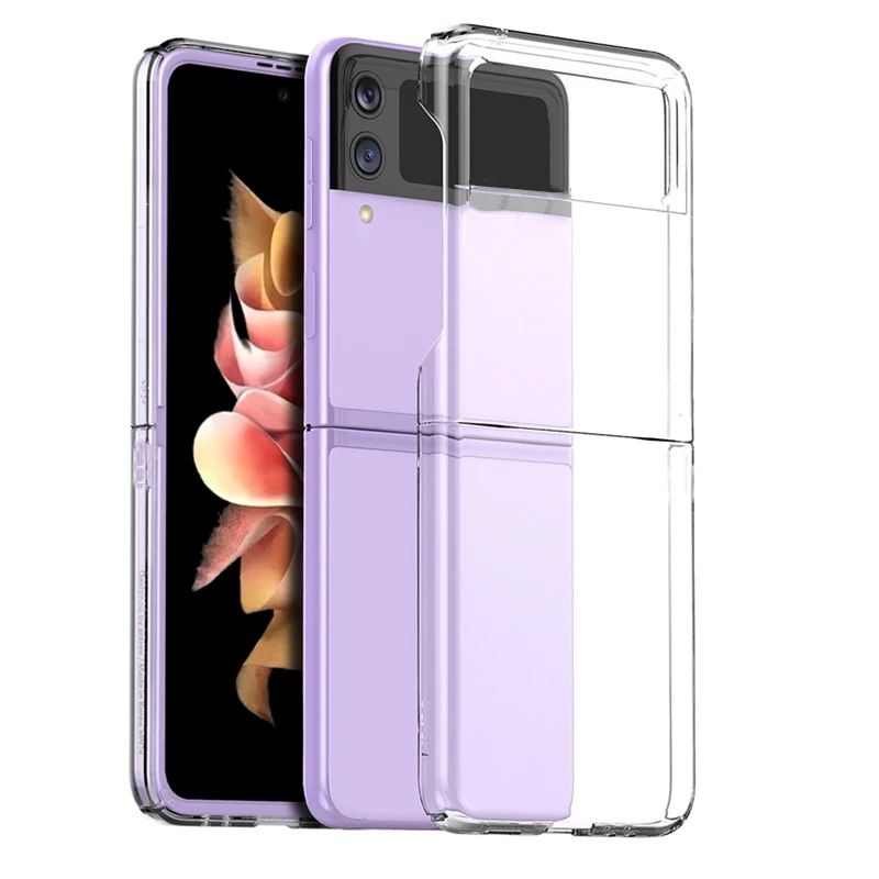 Best Shockproof Transparent PC Phone Case with Hinge Case Clear Phone Cover for Samsung Galaxy Z flip 4 5G In Pakistan